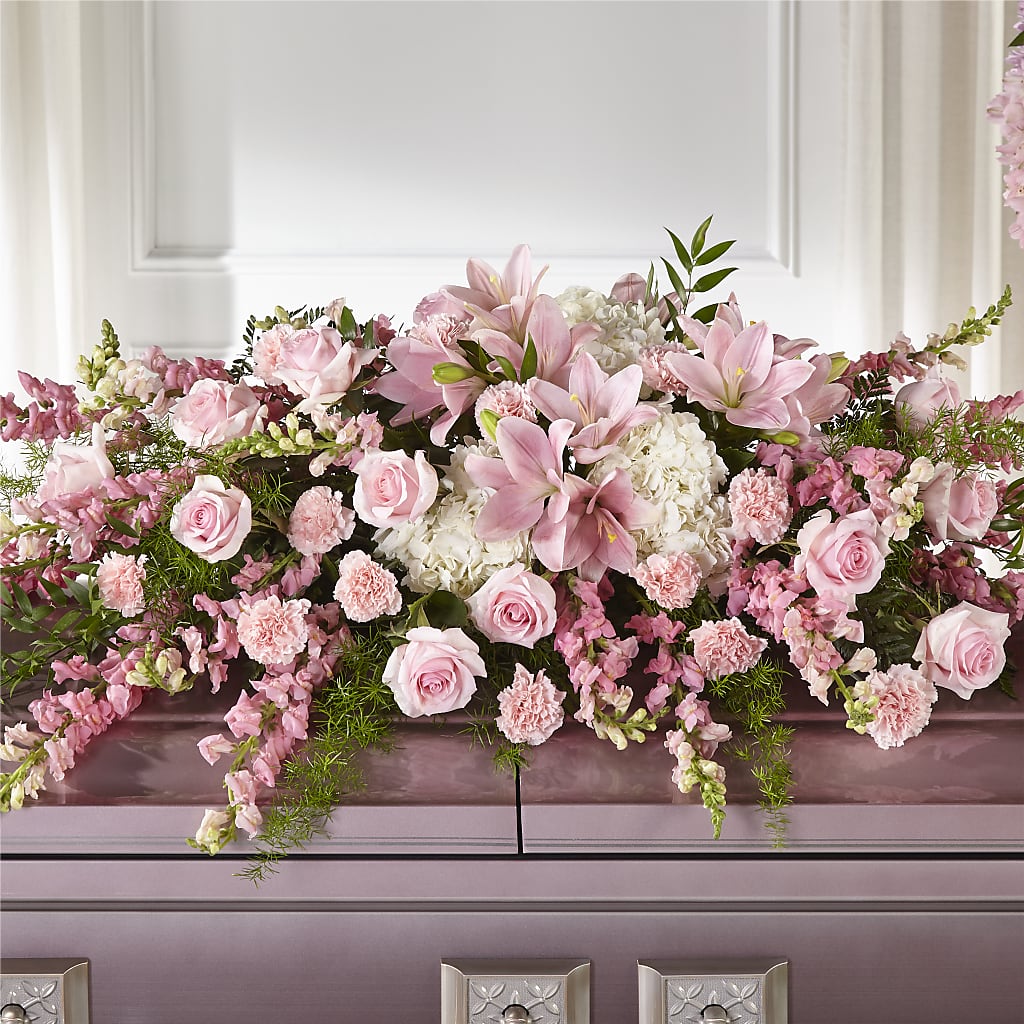 Life & Remembrance Casket Spray – Oopsie Daisy Llc, Berlin NJ
