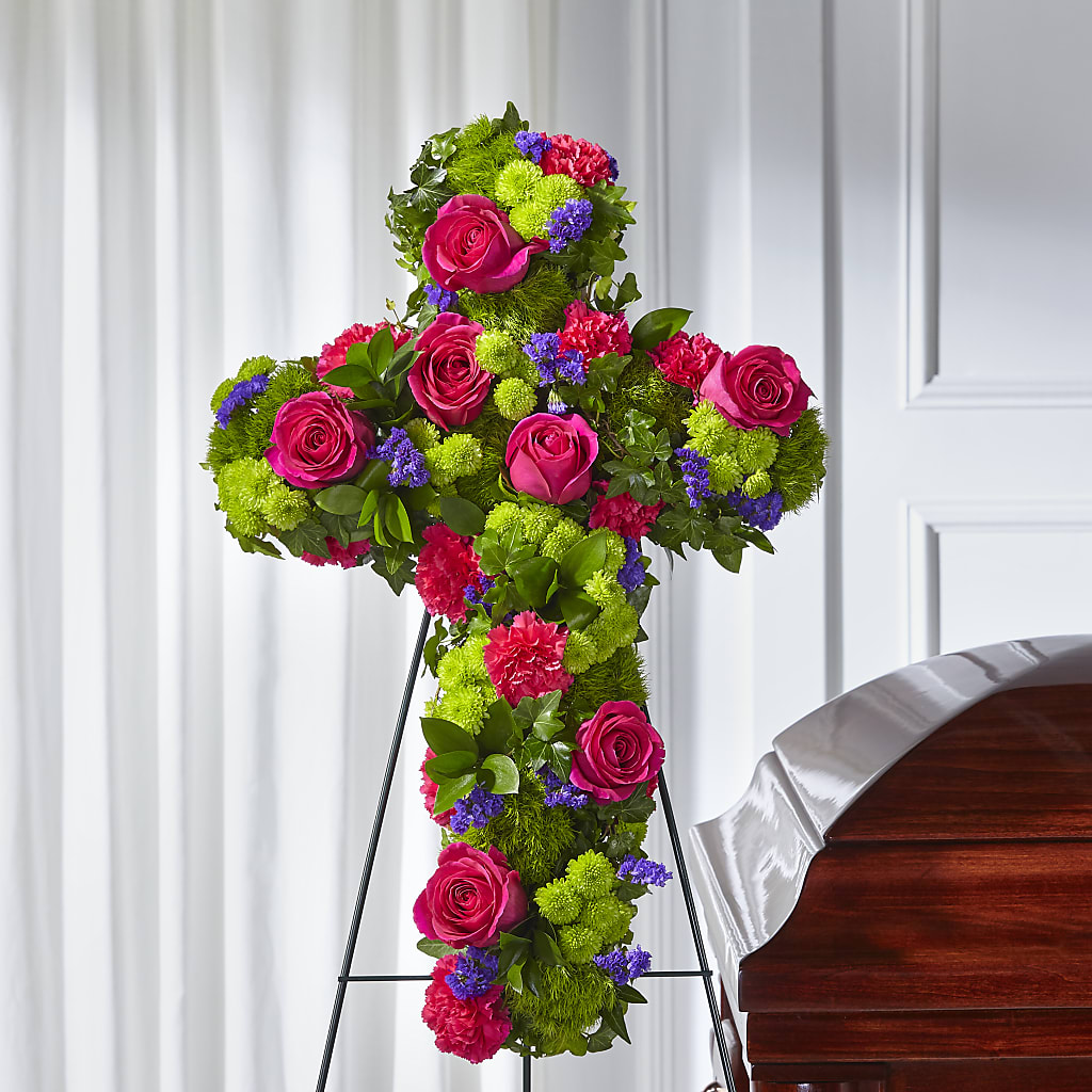 Tribute Rose Floral Cross – Oopsie Daisy Llc, Berlin NJ
