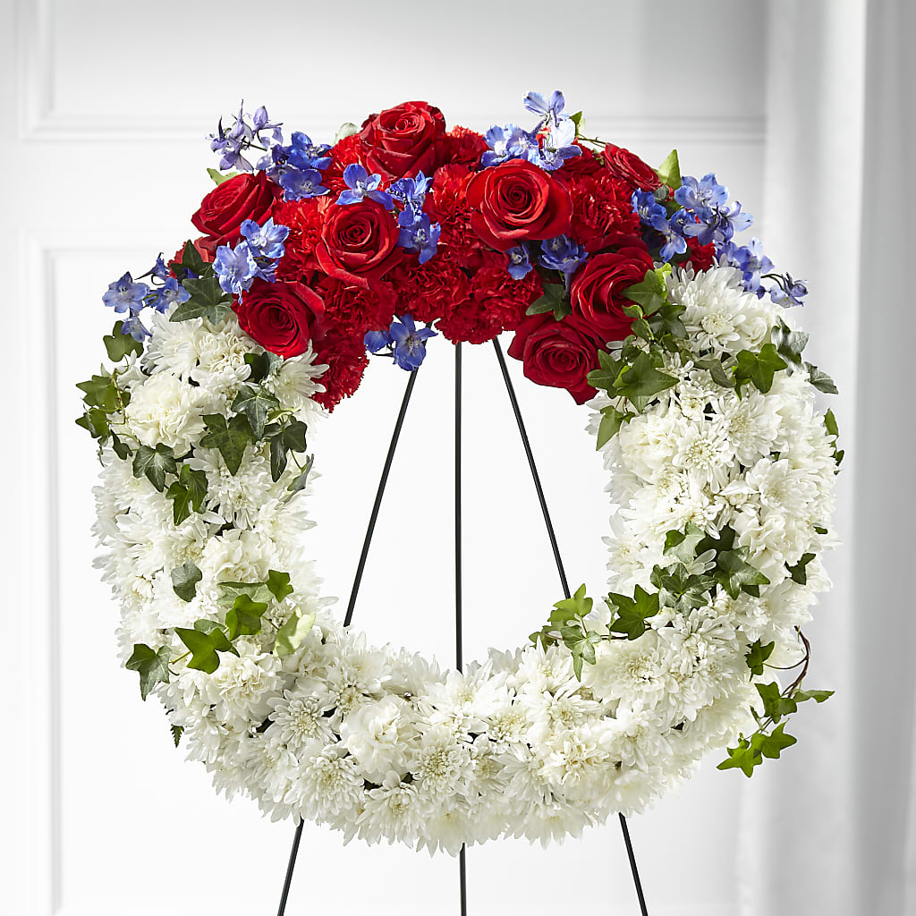 Patriotic Passion Wreath – Oopsie Daisy Llc, Berlin NJ