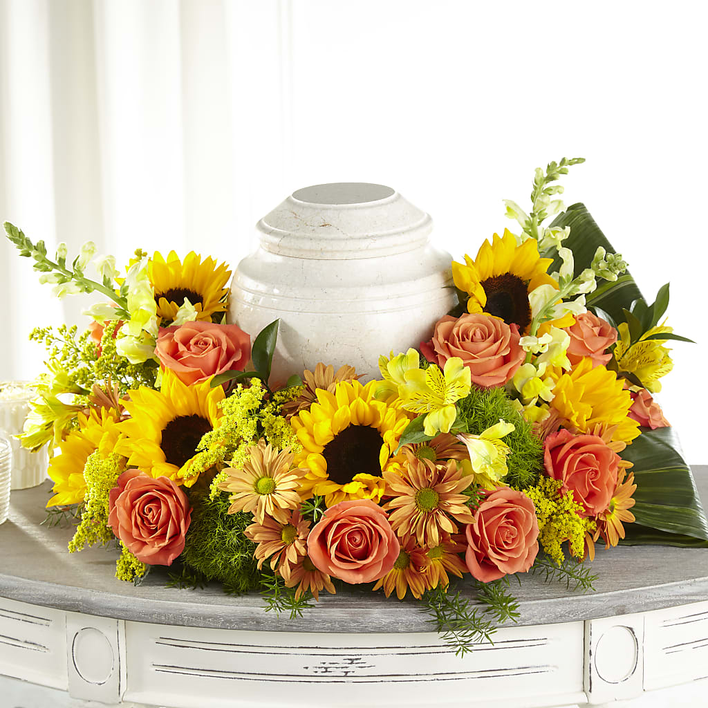 Faithful Sunflower Cremation Adornment – Oopsie Daisy Llc, Berlin NJ
