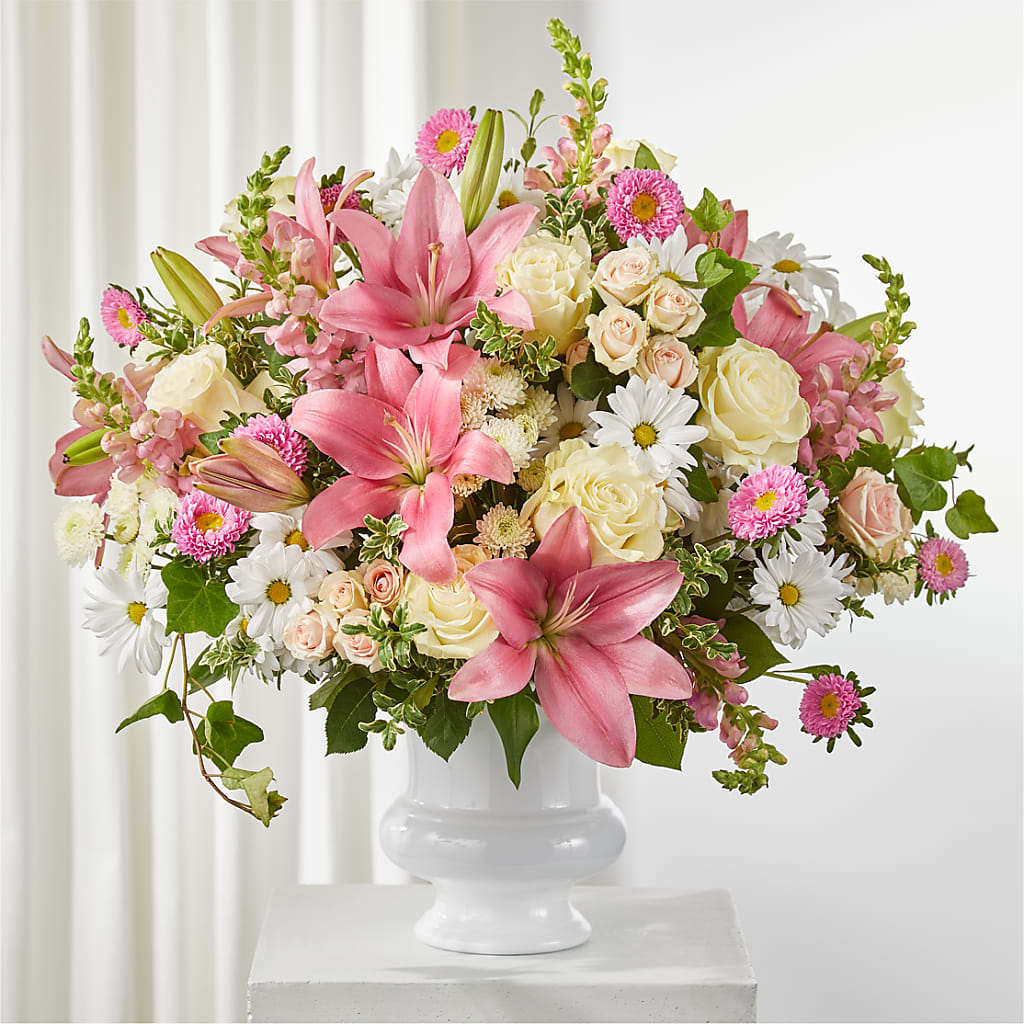 Empathetic Blooms Urn Arrangement – Oopsie Daisy Llc, Berlin NJ