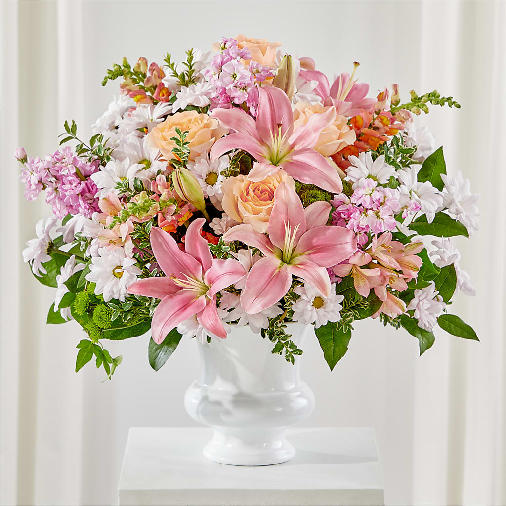 Heartfelt Gesture Urn Arrangement – Oopsie Daisy Llc, Berlin NJ