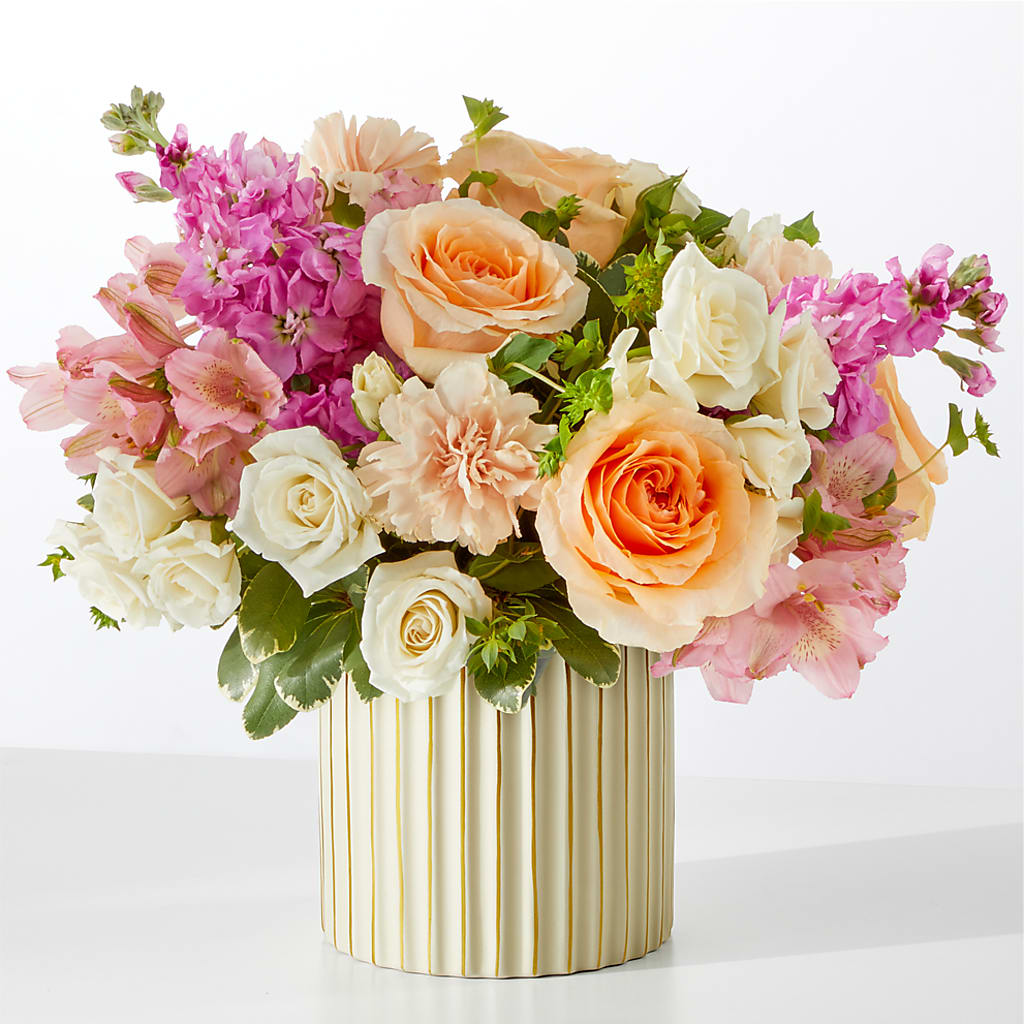 Paradise Bouquet with Ivory Vase – Oopsie Daisy Llc, Berlin NJ