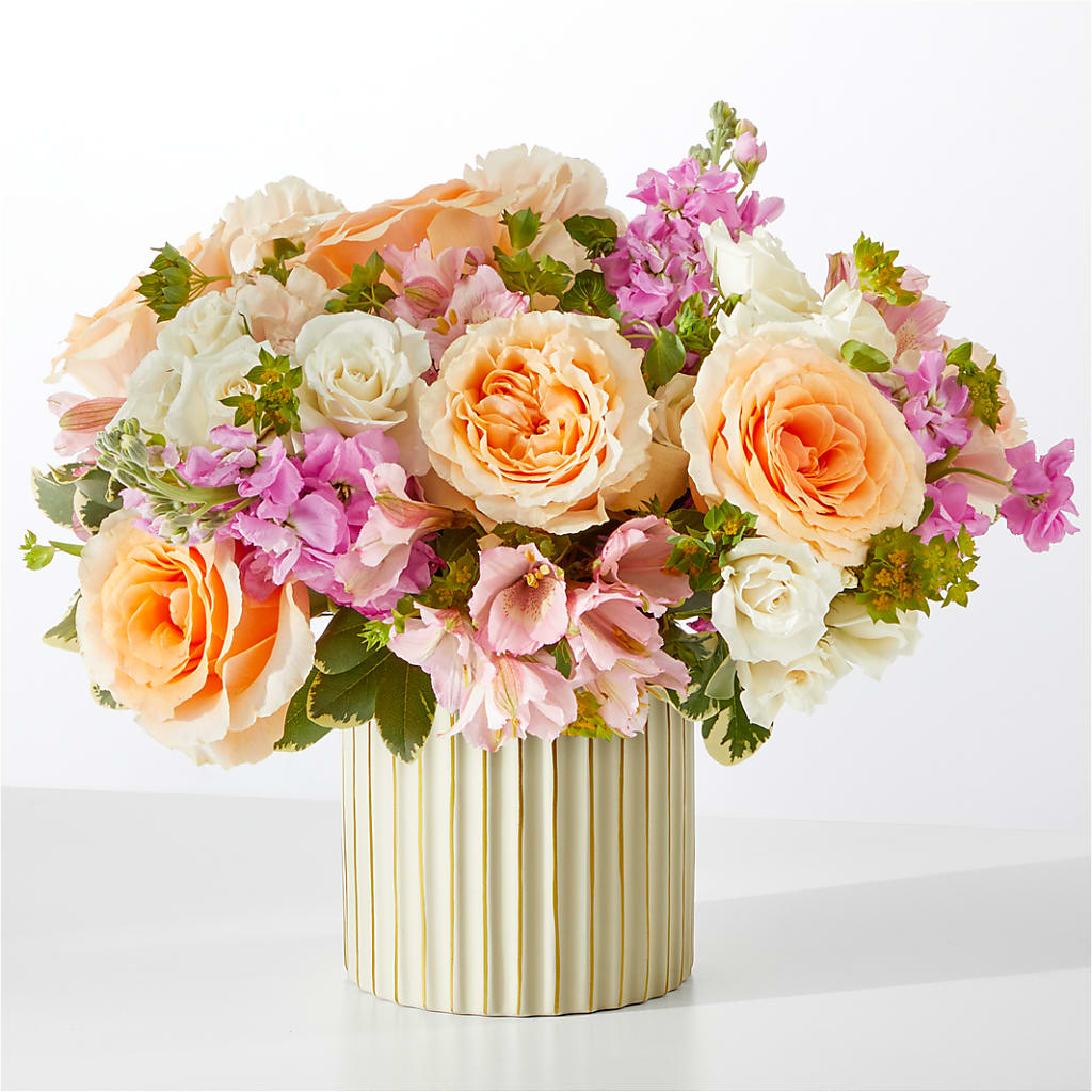 Paradise Bouquet with Ivory Vase – Oopsie Daisy Llc, Berlin NJ