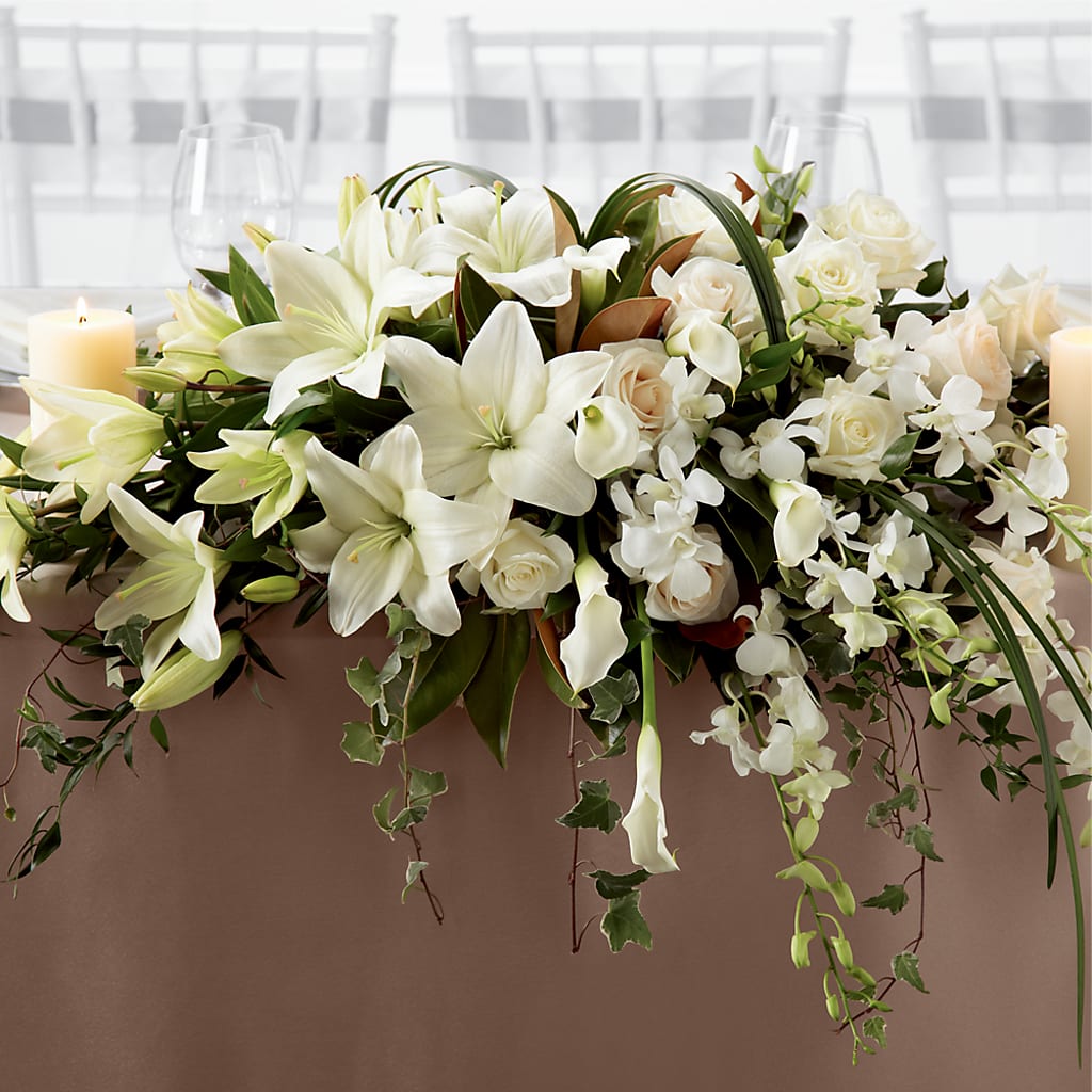 White Linen Arrangement – Oopsie Daisy Llc, Berlin NJ