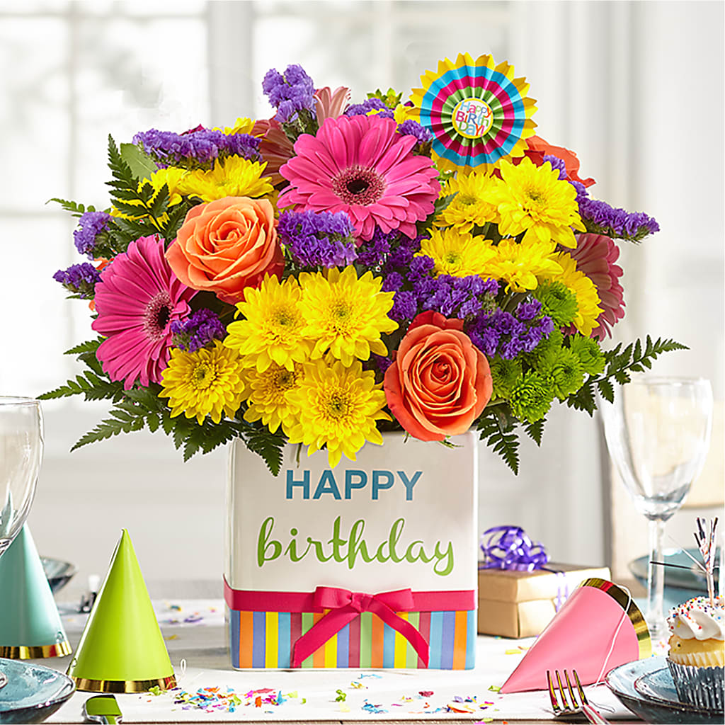 Birthday Brights Bouquet –  Oopsie Daisy Llc, Berlin NJ