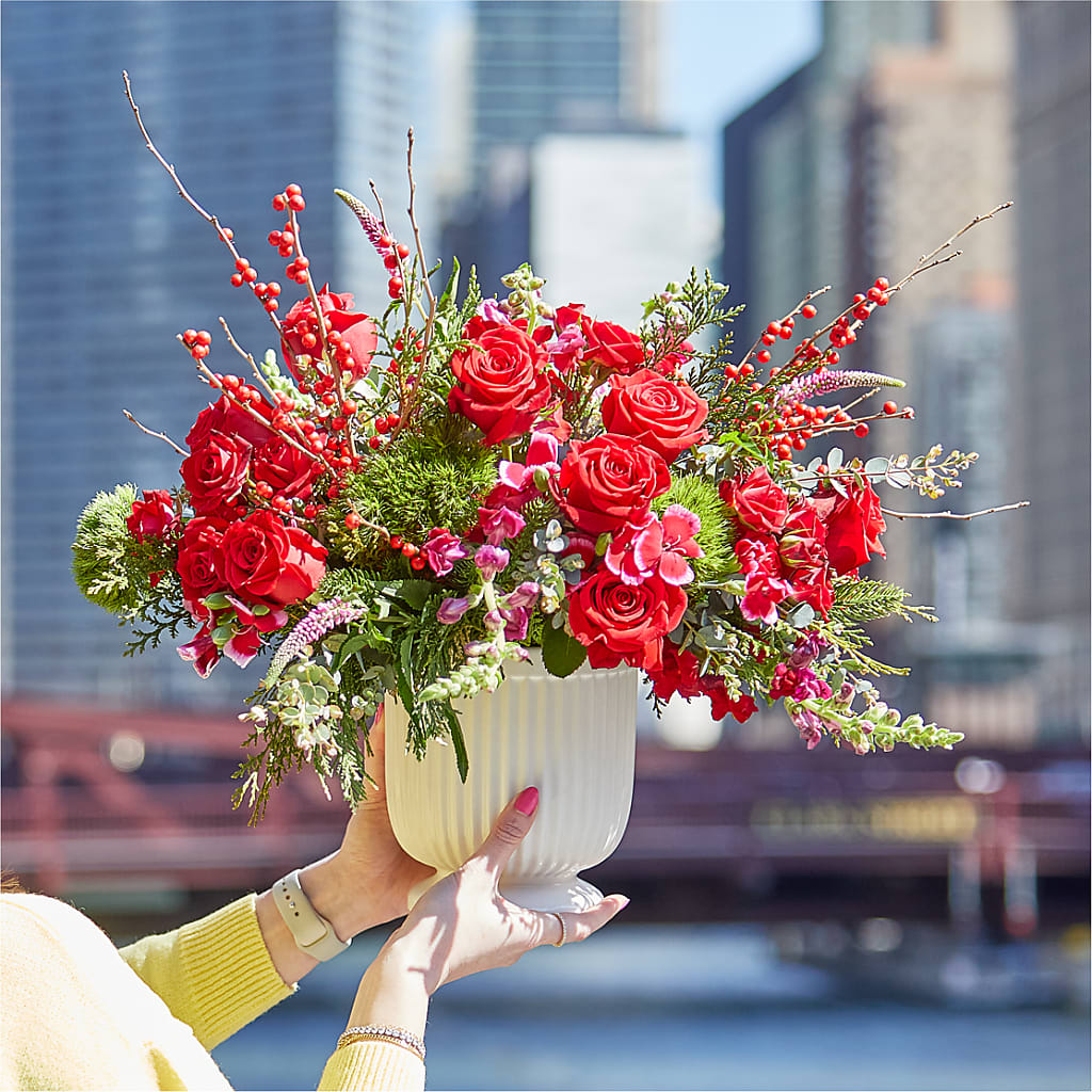 Big Red Bow Bouquet –  Oopsie Daisy Llc, Berlin NJ