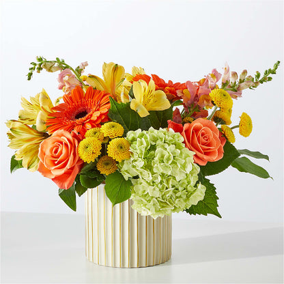 Autumn Sunshine Bouquet with Ivory Vase –  Oopsie Daisy Llc, Berlin NJ